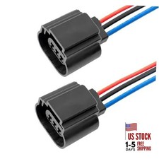 2PCS 9008 H13 Car Headlight Connector Socket Adapter with Extension Female