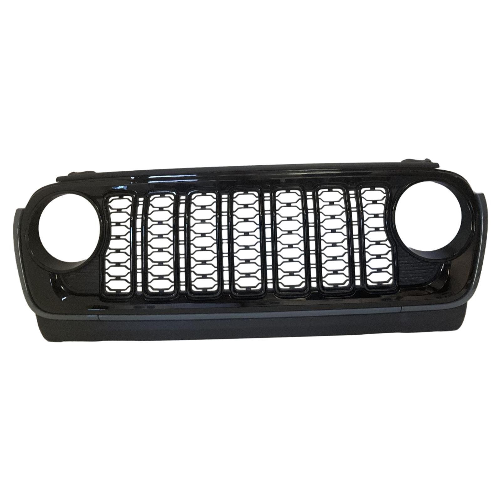 2021-2025 Jeep Wrangler Grille Black w/Inserts NON-Camera Factory OEM Part