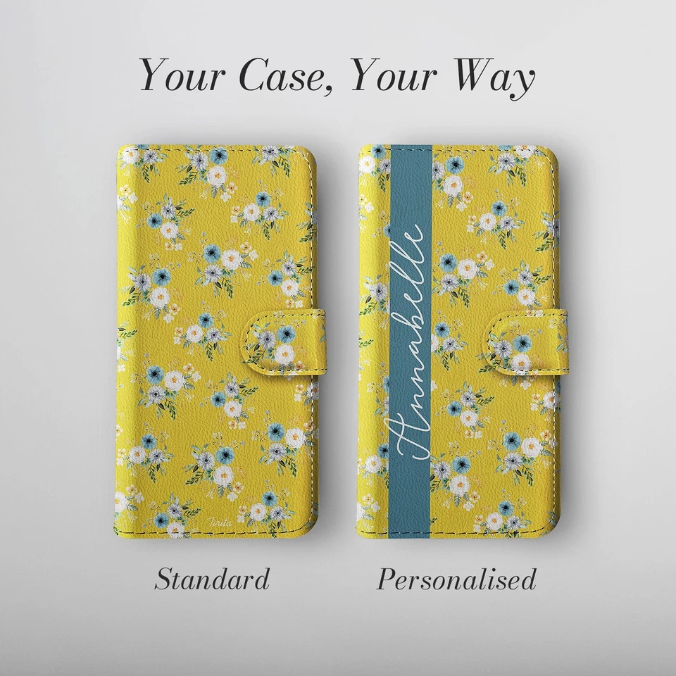 Funda Cartera Teléfono Personalizada para iPhone 16 16e 15 14 Pro Max Floral Abeja Shabby Foto 4 de 4