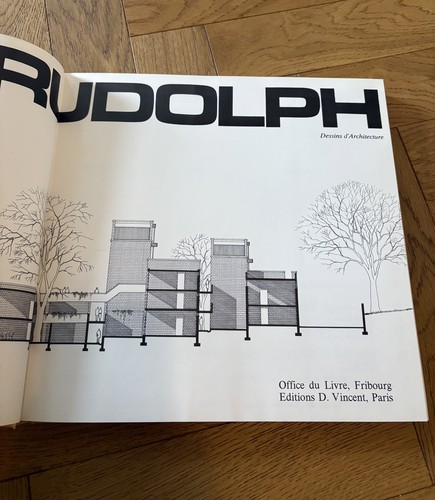 Paul Rudolph, Dessins d'Architecture, Office du Livre 1974, rare large format hb - Picture 3 of 12