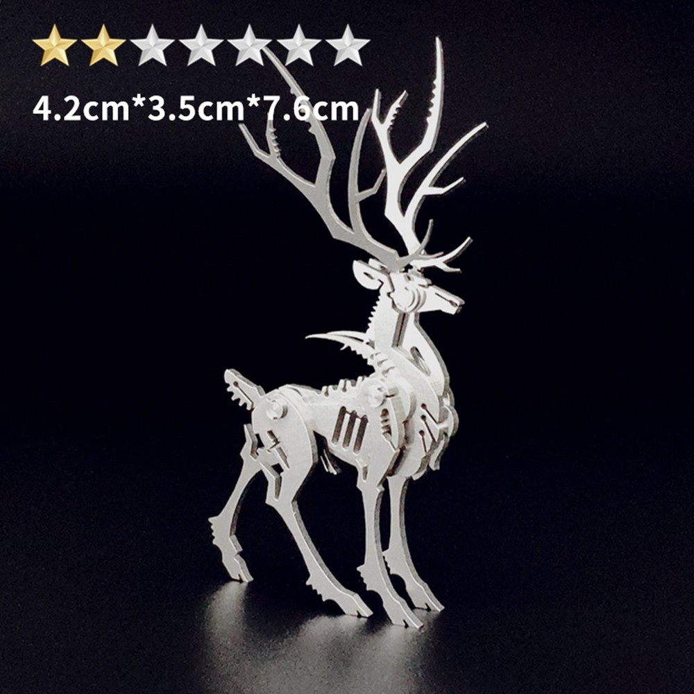 Rompecabezas de metal 3D hágalo usted mismo para adultos ciervo adorno de metal modelo de metal