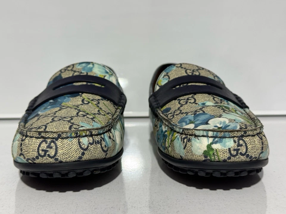 Gucci Moucassins shoes driving loafers GG Monogram Canvas Floral Bloom 7,5 US - Image 2 of 4