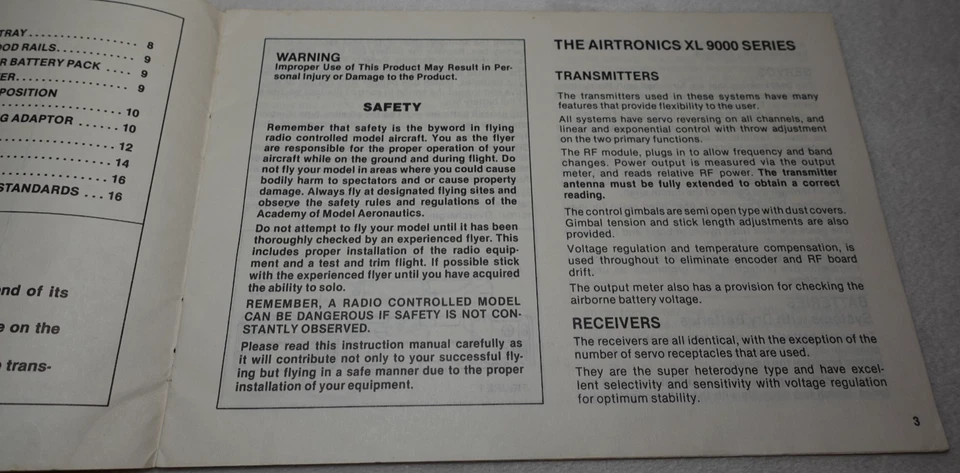 Airtronics XL Series Radio Control System Vintage Original Instruction Manual - Image 4 of 4