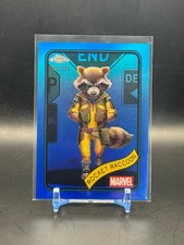 2025 Topps Chrome Marvel ROCKET RACCOON #120 Blue Refractor (201) /299 RAW