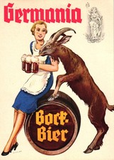 Chemnitz, Germania Brauerei, Bier, Bockbier, Starkbier, Werbe-AK, ca. 30er J