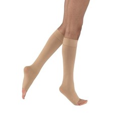 Jobst Opaque Knee-High, Open Toe, 30-40mmHg Size: M Natural