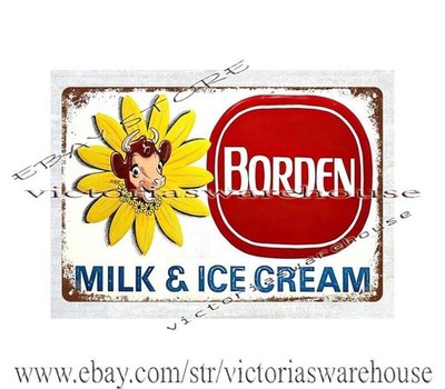 dairy products Milk Ice Cream tin sign wall metal