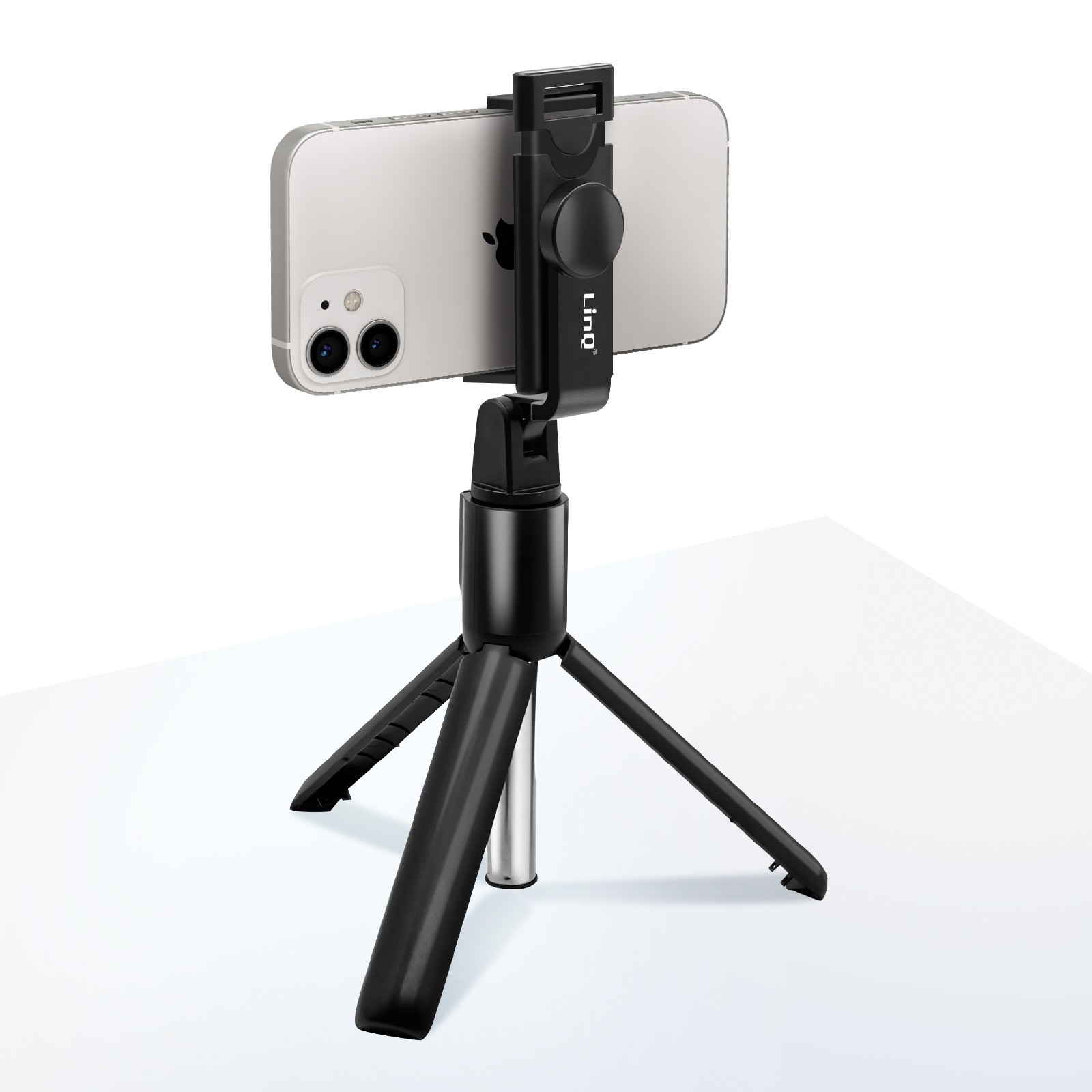 Perche à selfie LinQ avec trépied extensible et télécommande noir