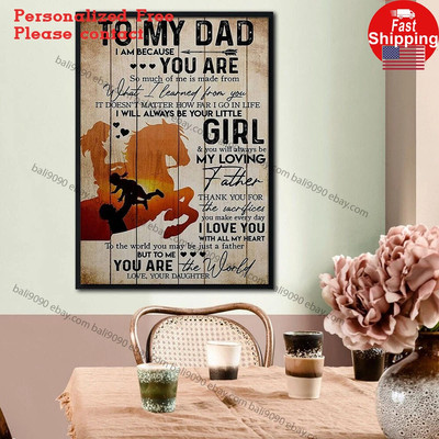 Horse To My Dad I Am Because So Much Of Me Is Made From You Poster Wall Art