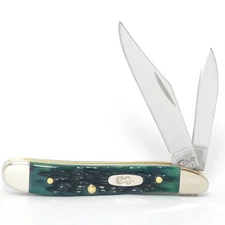 CASE XX KNIVES PEANUT GREEN KENTUCKY BLUEGRASS BONE 6220 SS (22763) POCKET KNIFE