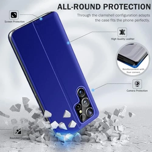 Samsung S25 Ultra 5G Clear Mirror Phone Case with Slim View Window