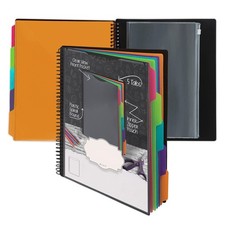 Supplies Folder, 5 Tabs 10 Pockets, Zipper Closure, Multicolor