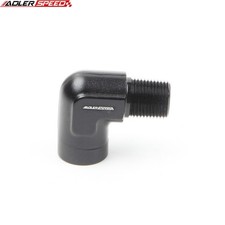 US SHIP 3/8'' NPT Male to 3/8'' NPT Female 90 Degree Fuel Fitting Adapter Black