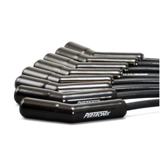 Cables de bujía lanzallama Pertronix 8282115HT, negro, 45 grados Foto 2 de 4