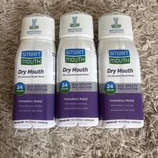 3x SmartMouth Activated Dry Mouth Mouthwash & Bad Breath Relief Mint 16 Oz 5/26