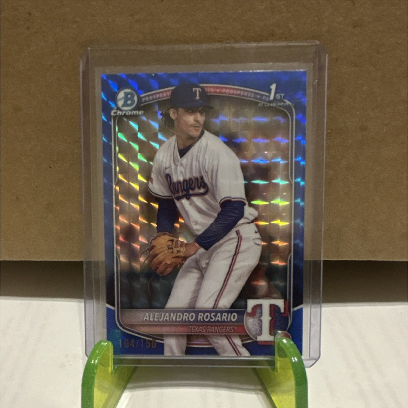 Bowman Chrome 2026 Alejandro Rosario /150 Blue Geometric Refractor Numbered 