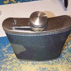 Camouflage Stainless Steel Hip Flask 6 oz with Screw Cap, Green/Black — photo 2