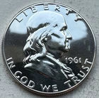1961 Proof Franklin Half Dollar 90% Silver-INV#8703