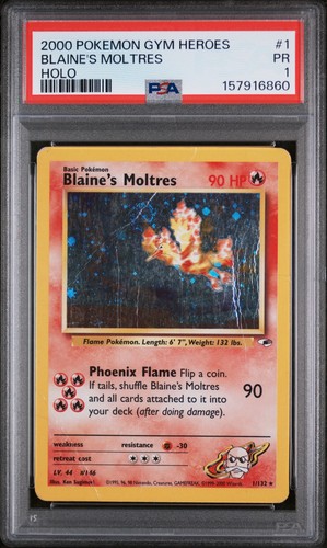 Blaine's Moltres (Unlimited) graded PSA 1 for sale on eBay