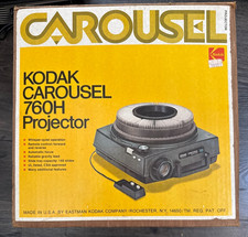 VTG Kodak Carousel 760H Slide Projector w/ Tray Remote Box - Parts/Repair