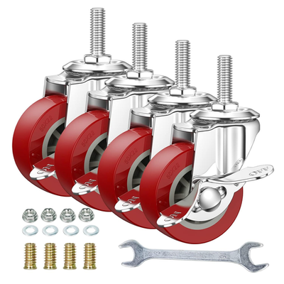 #ad 2 Inch Swivel Caster Wheels Set of 4 Locking Casters Heavy Duty Total Capacity $28.95