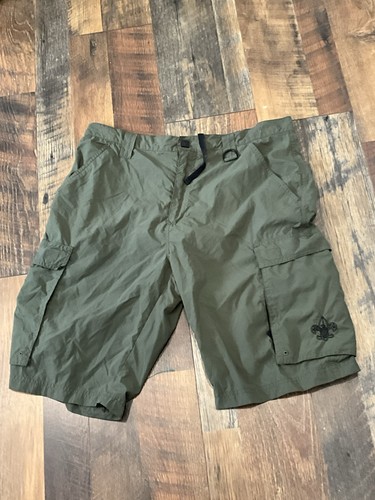 Boy Scouts Of America Shorts Adult Medium Olive Green Centennial Uniform Nylon - Picture 4 of 10