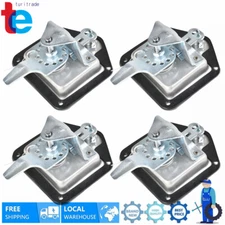 (4 Pack) T-handle Tool Box Lock RV Door Latch w/ Two Keys Stainless Steel Polish