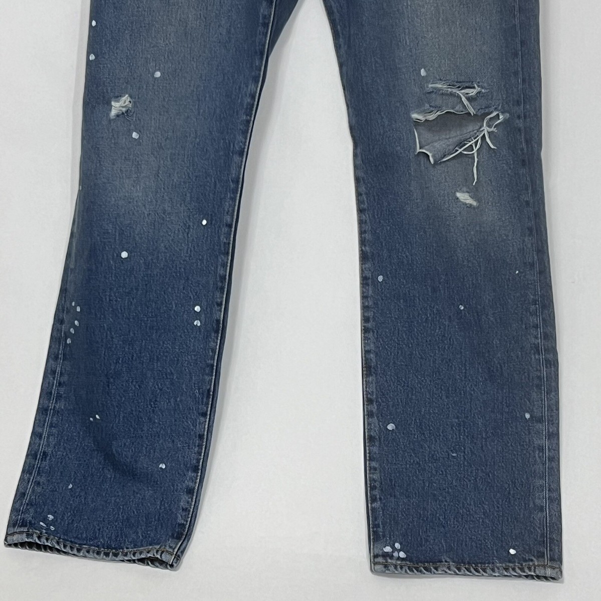 Levi's Premium 501 '93 Straight Zip Fly Jeans 36x34 Paint Splatter