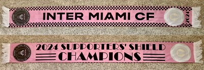 Inter Miami CF 2024 Supporters Shield Champions Soccer Scarf