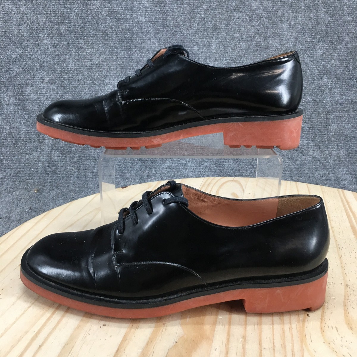 Robert Clergerie Dress Shoes Mens 7.5 Oxford Black Patent