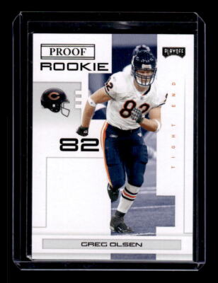 2007 Playoff NFL Playoffs Black Proof #114 Greg Olsen 3/5 - EXACT SCAN