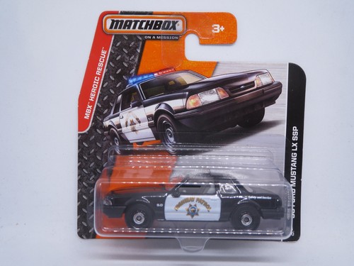 Matchbox '93 Ford Mustang LX SSP HIGHWAY PATROL MOC 2014 #95/120 Superfast FOX