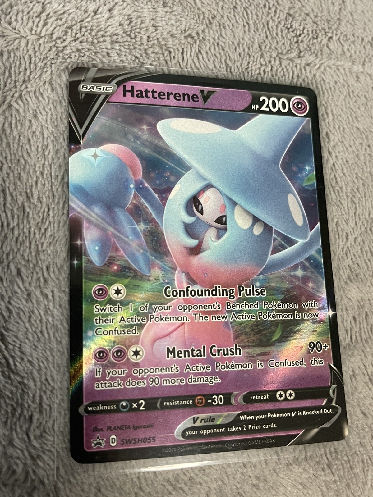 Hatterene V - SWSH055 - Champions Path Pokémon TCG: Black Star Promo NM