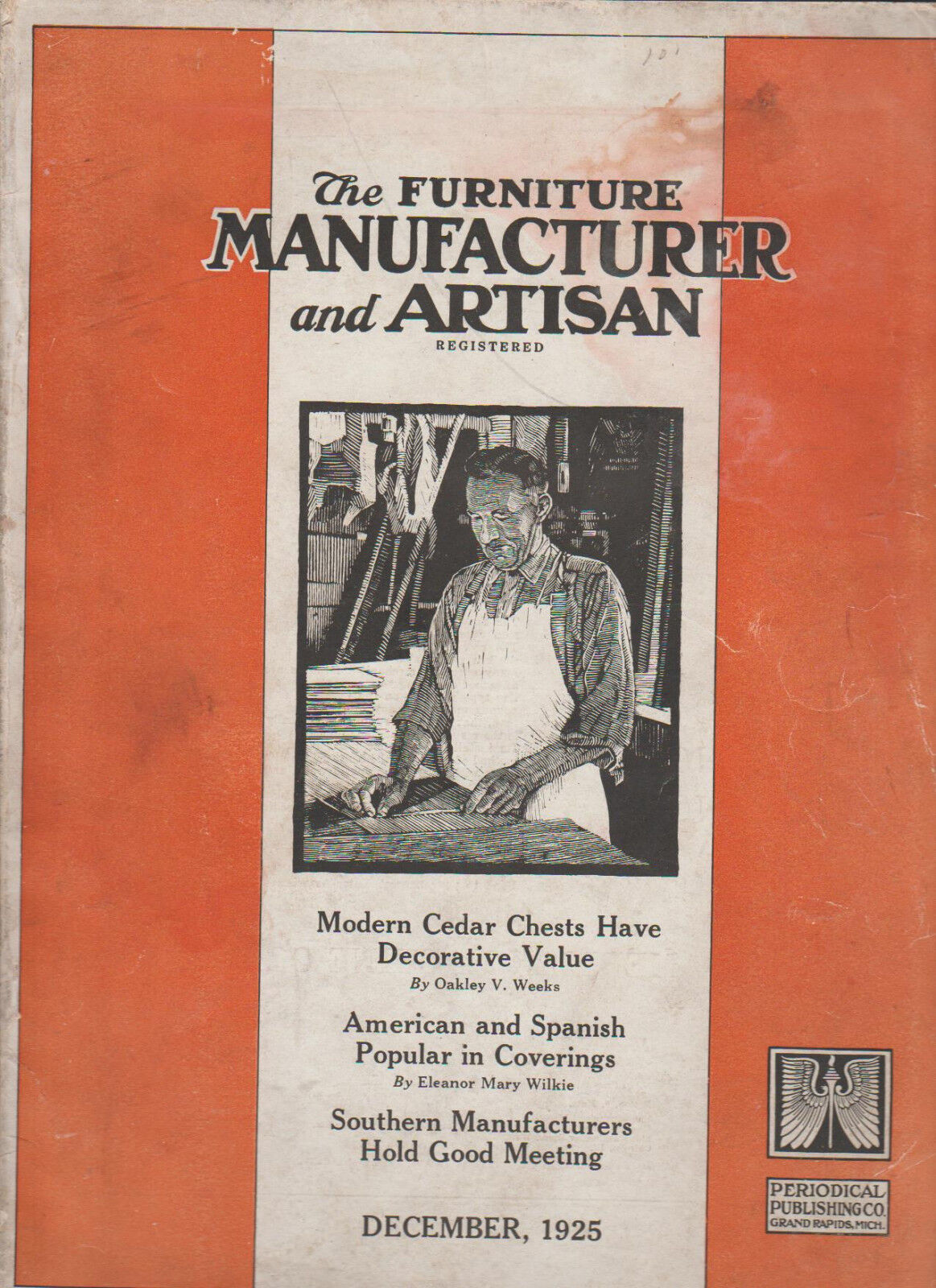 Furniture Manufacturer &Amp; Artisan Magazine December 1925 Cedar Chest