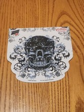 Top Heavy Filigree Skull Tribal Art Vinyl Die-cut Biker Window Sticker Decal