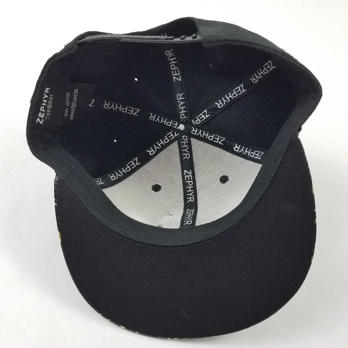 Ziphyr Mens Hat Black Gold Stars Print Mens Baseball Cap One Size