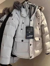 Moose Knuckles Short Hooded Down Jacket for Men and Women