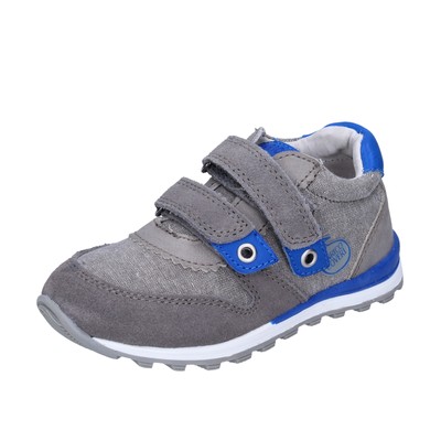 shoes boys ENRICO COVERI sneakers gray suede textile BJ975