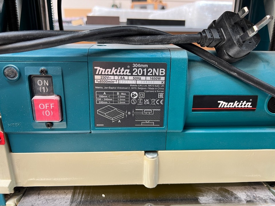 Makita 2012NB 240V Portable Planer Thicknesser 1650W Low Noise Motor Carpenter eBay