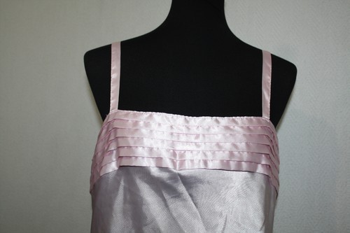 Top Camisola De Colección Sliperfection Talla L Rosa Plisada Satén Poliéster RN 13996 - Imagen 2 de 5