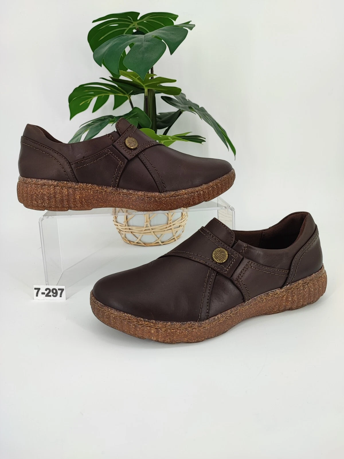 Mocassino donna Clarks Caroline in pelle marrone perla taglia 7 US