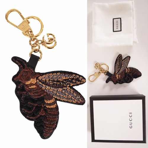 NEW $465 GUCCI Brown EMBROIDERED BEE 