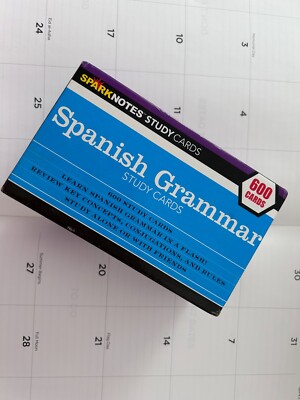 Sparknotes Spanish Grammar Study Notes Flash Cards