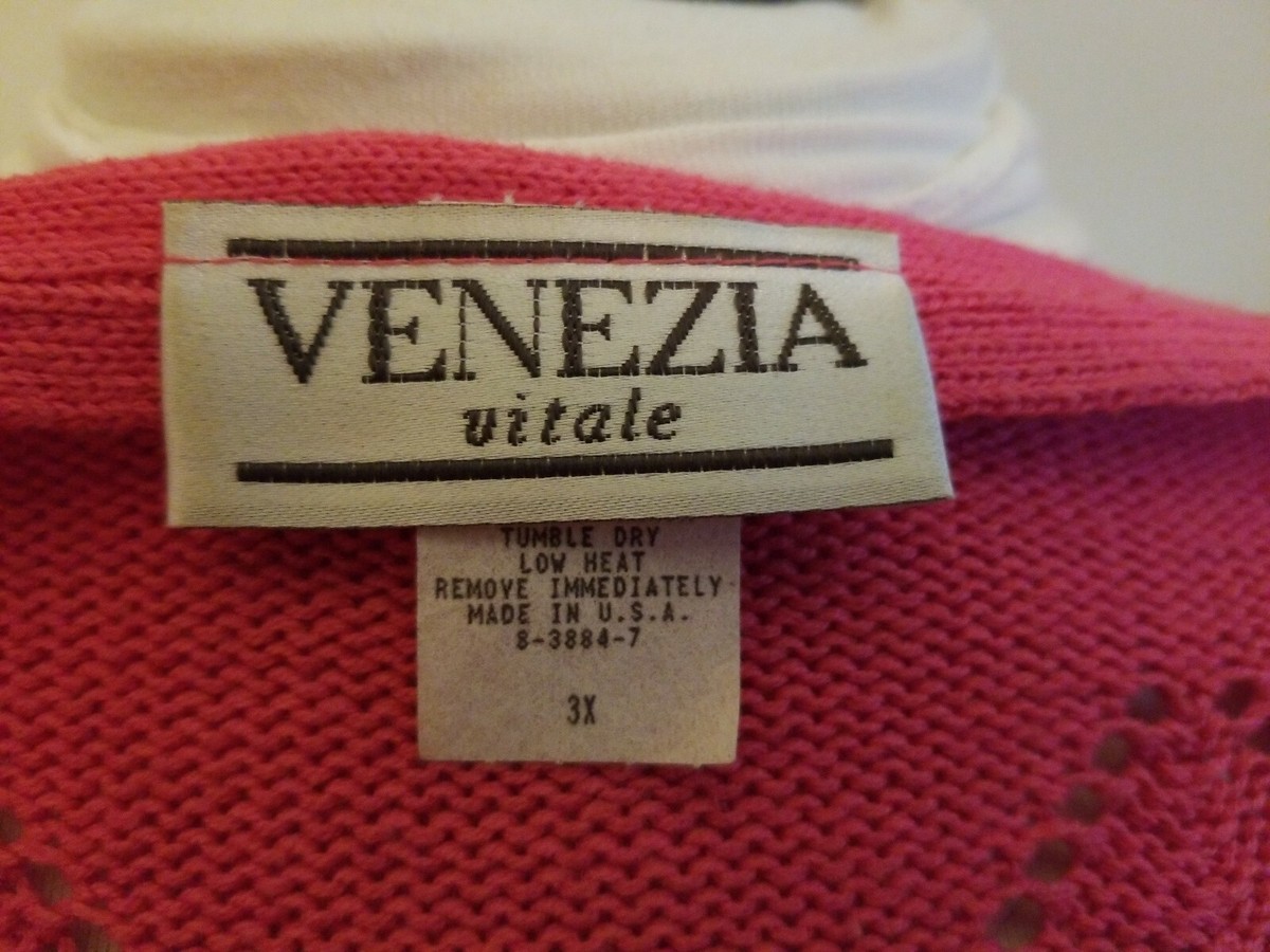 Tunique Femme Grande Taille 3X De La Marque Venezia Vitale - En Maille Rouge, Occasion Très Bon état