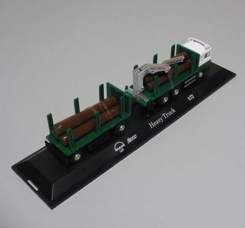 CAMION MAN F2000 TRASPORTO LEGNO CON RIMORCHIO - SCALA 1:72 MONDO MOTORS - Immagine 4 di 4