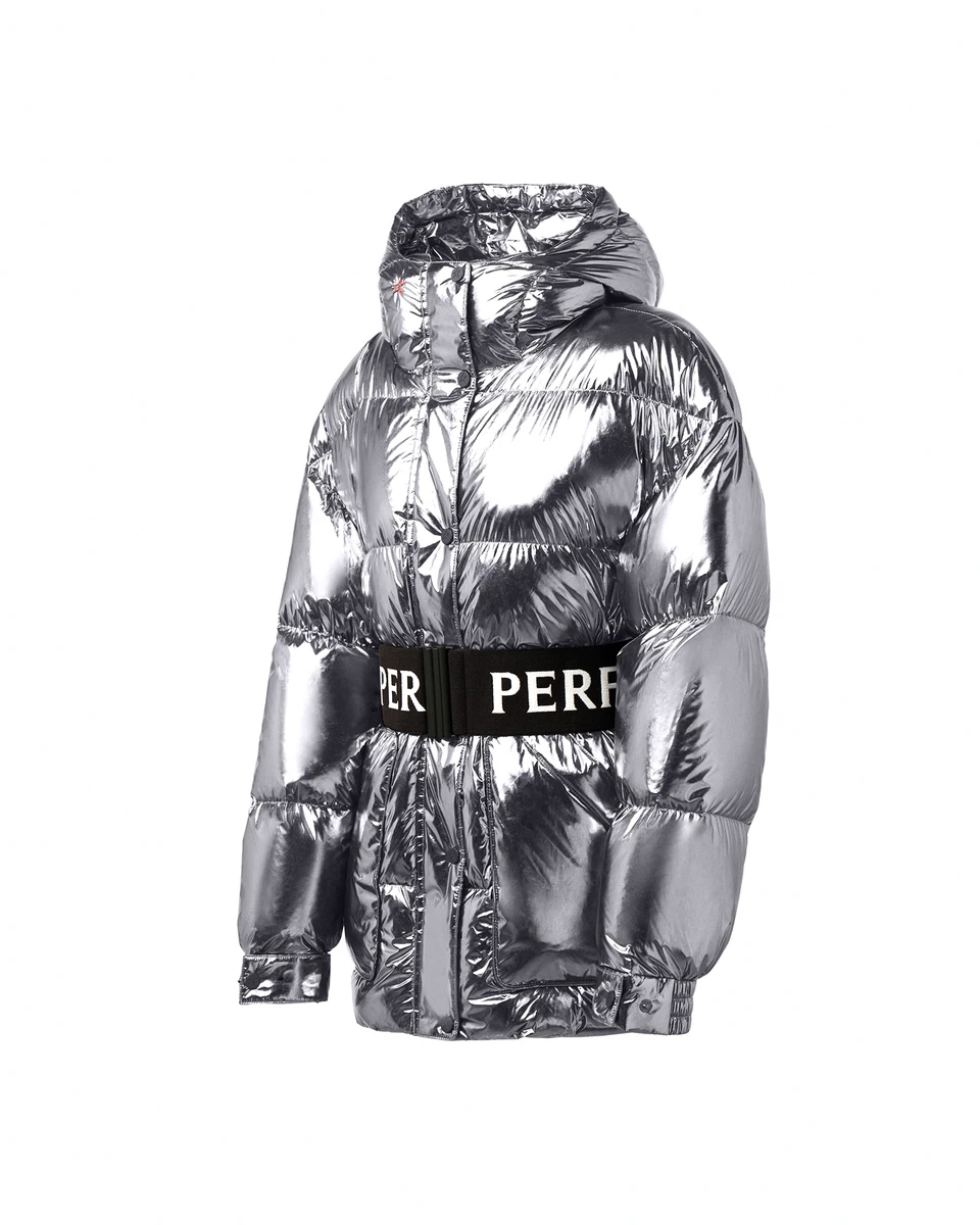 Perfect Moment France OVER SIZED PARKA II Jacket Silver Foil Size M MSRP 770