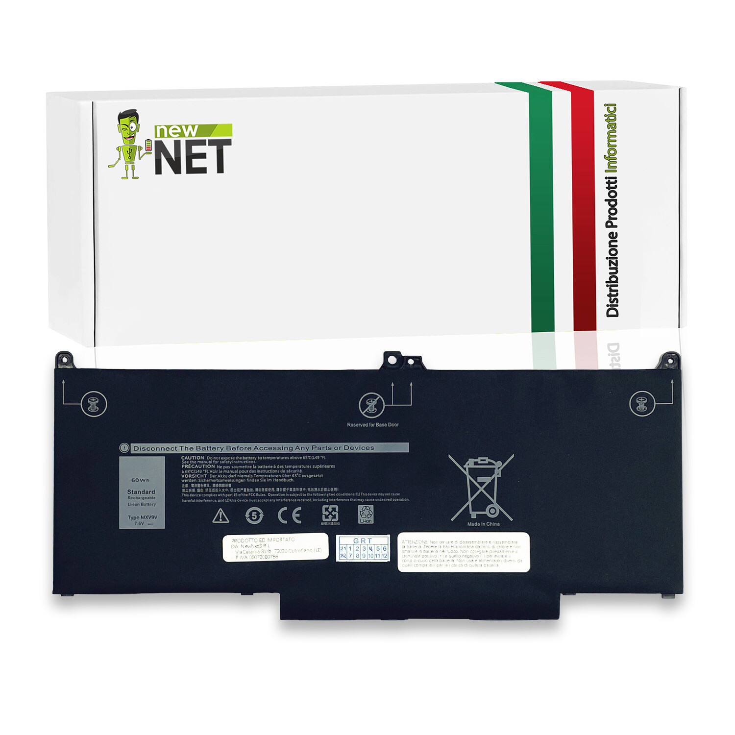 Batteria compatibile con DELL LATITUDE 13 5310 N014L5310132IN1EMEA 7,6V