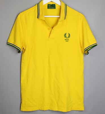 FRED PERRY 2010 WORLD CUP BRASIL POLO YELLOW SHIRT LIMITED EDITION