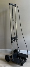 Luggage Cart Dolly Adjustable Height Folding Black Rolling Apollo Hand Trolley