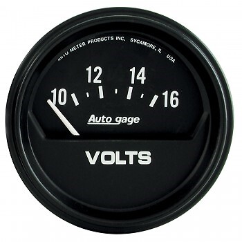AutoGage 2319 2 5/8 Voltmeter 10-16 Volts, Black